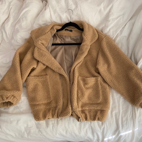 orange teddy bear jacket